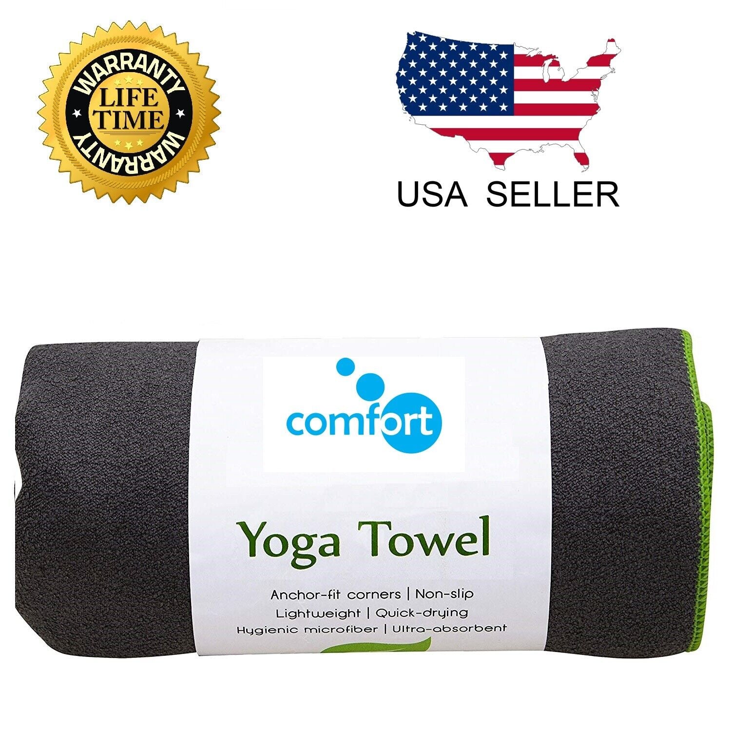 Yoga Mat Towel Non Slip Super Soft Sweat Absorbent Quick Drying Eco Friendly